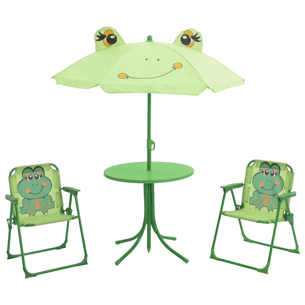 Ensemble de bistro avec parasol pour enfants 3 pcs Vert - XIOS