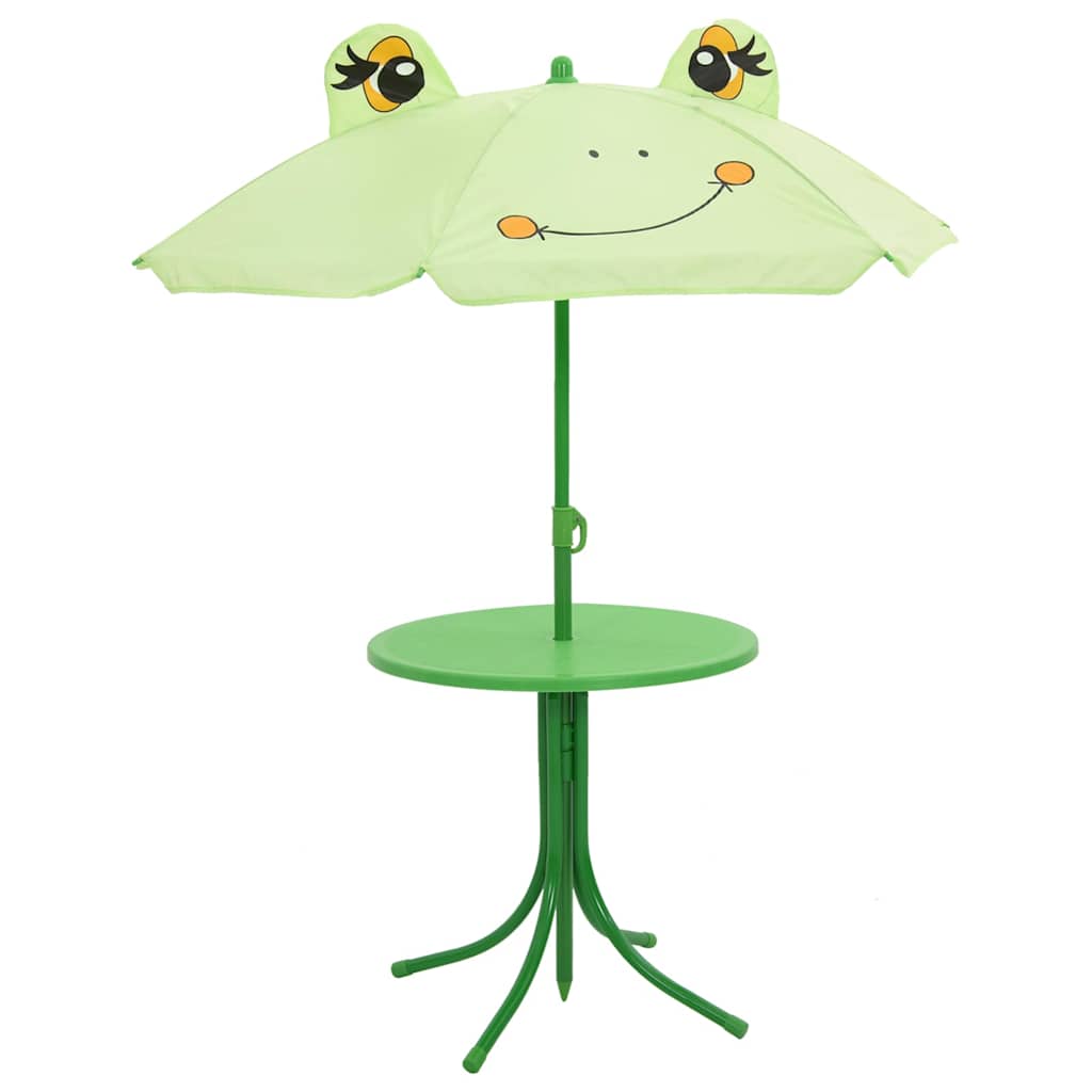 Ensemble de bistro avec parasol pour enfants 3 pcs Vert - XIOS
