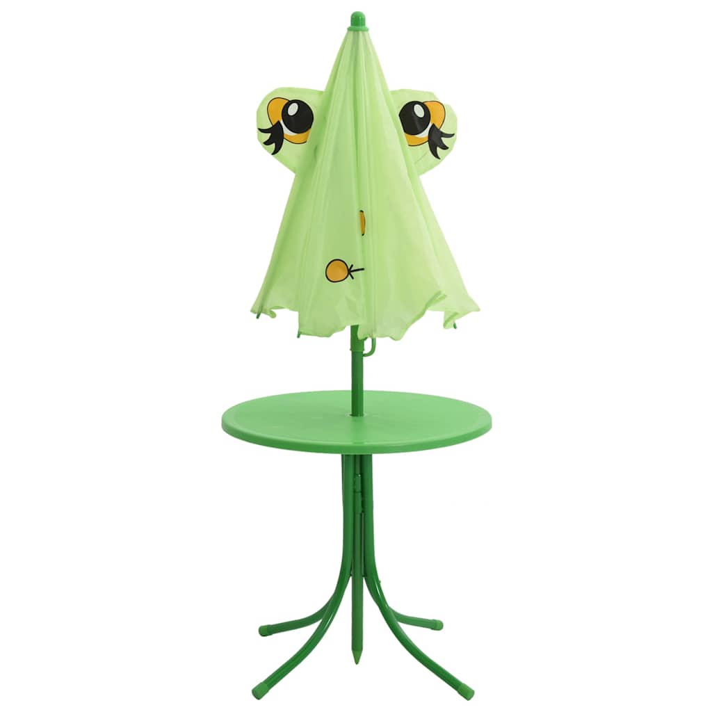 Ensemble de bistro avec parasol pour enfants 3 pcs Vert - XIOS