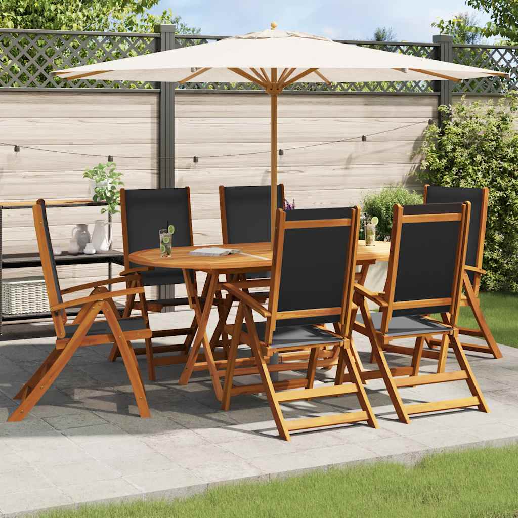 Ensemble à manger d'extérieur 7 pcs Bois d'acacia solide - XIOS