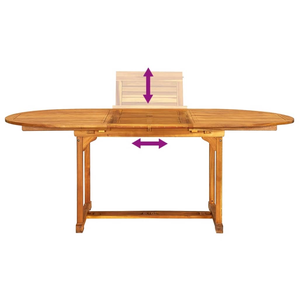 Ensemble à manger d'extérieur 7 pcs Bois d'acacia solide - XIOS