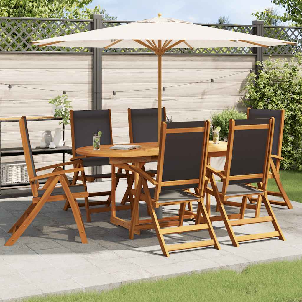 Ensemble à manger d'extérieur 7 pcs Bois d'acacia solide - XIOS