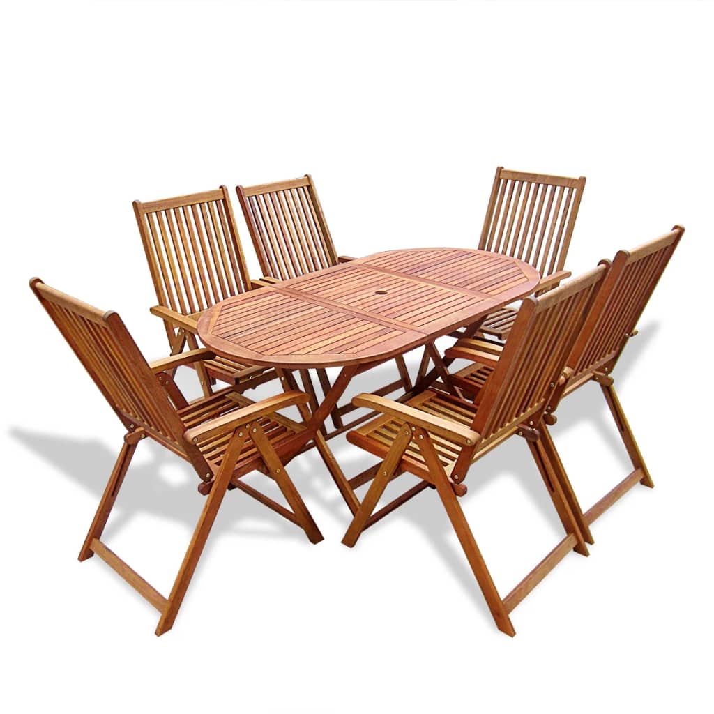 Ensemble à manger d'extérieur 7 pcs Bois d'acacia solide - XIOS