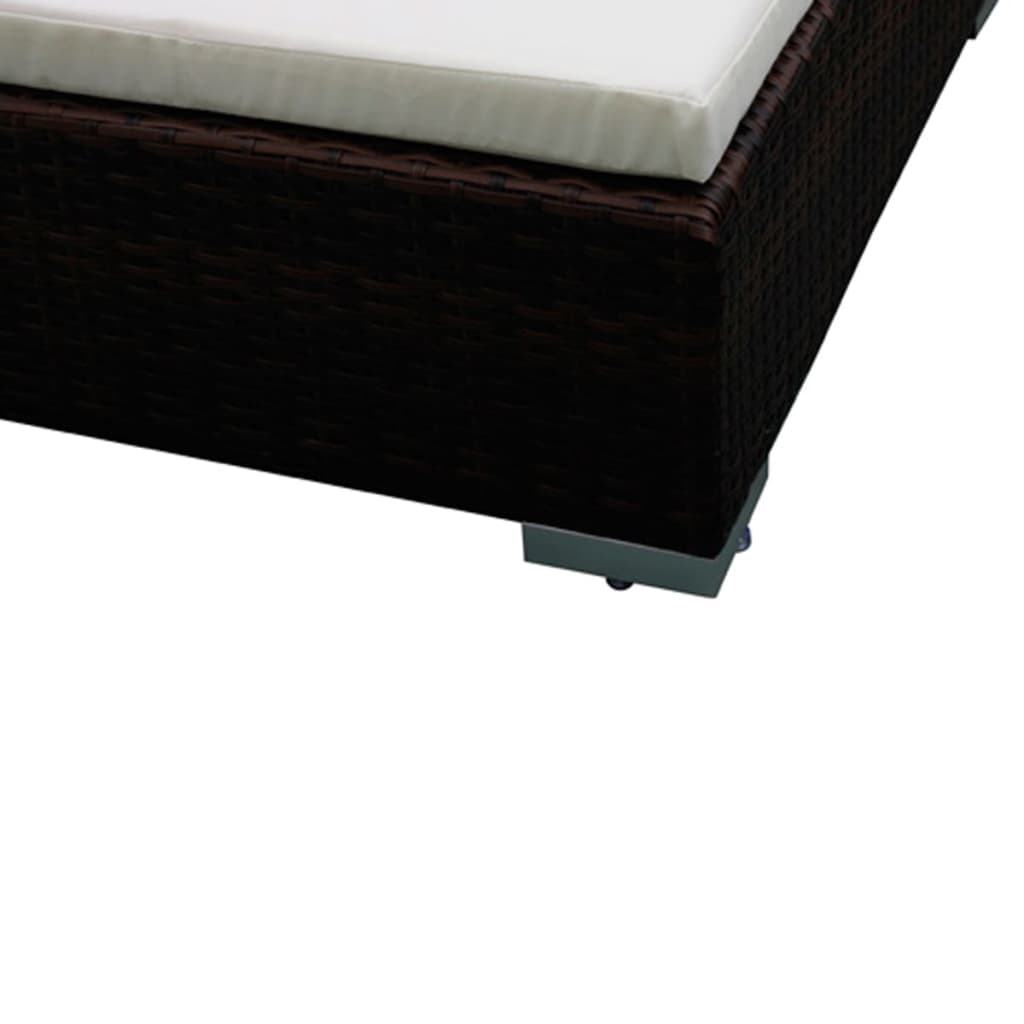 Salon de jardin 6 pcs avec coussins Résine tressée Marron - XIOS