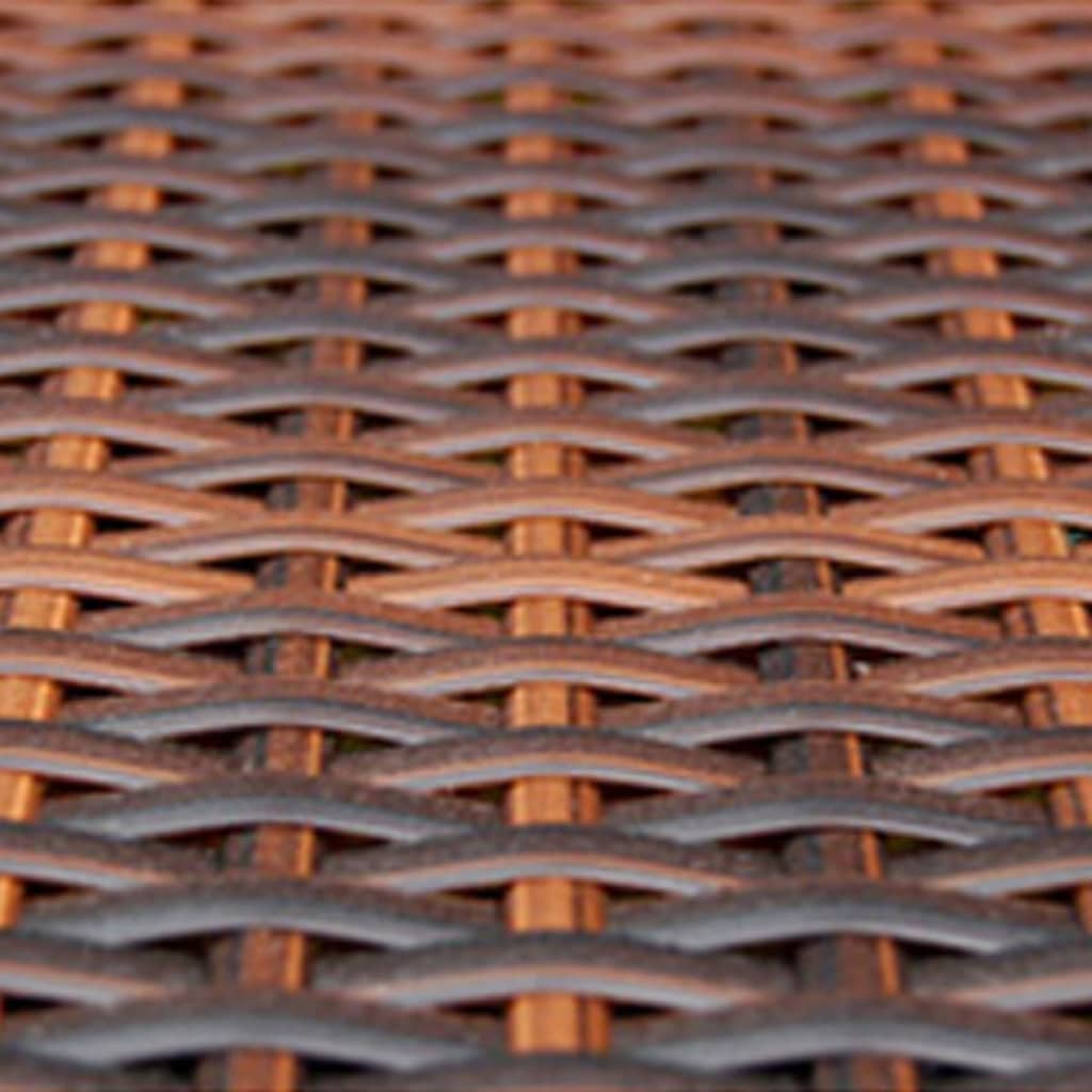Salon de jardin 8 pcs avec coussins résine tressée marron - XIOS