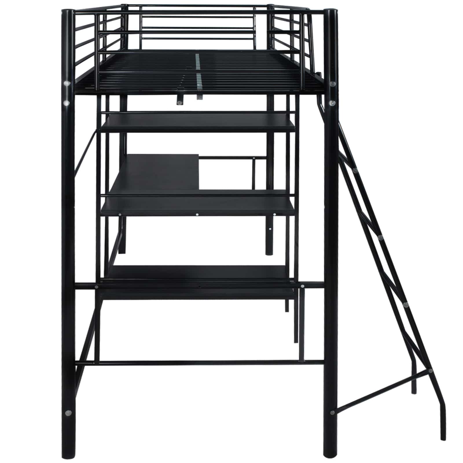 Lit avec matelas Noir 200 x 90 cm Métал - XIOS