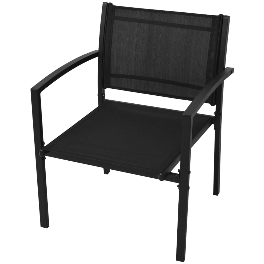 Salon de jardin 4 pcs Textilène Noir - XIOS