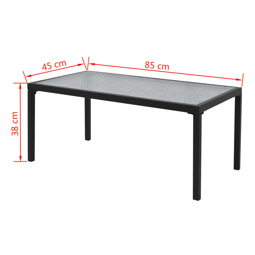 Salon de jardin 4 pcs Textilène Noir - XIOS
