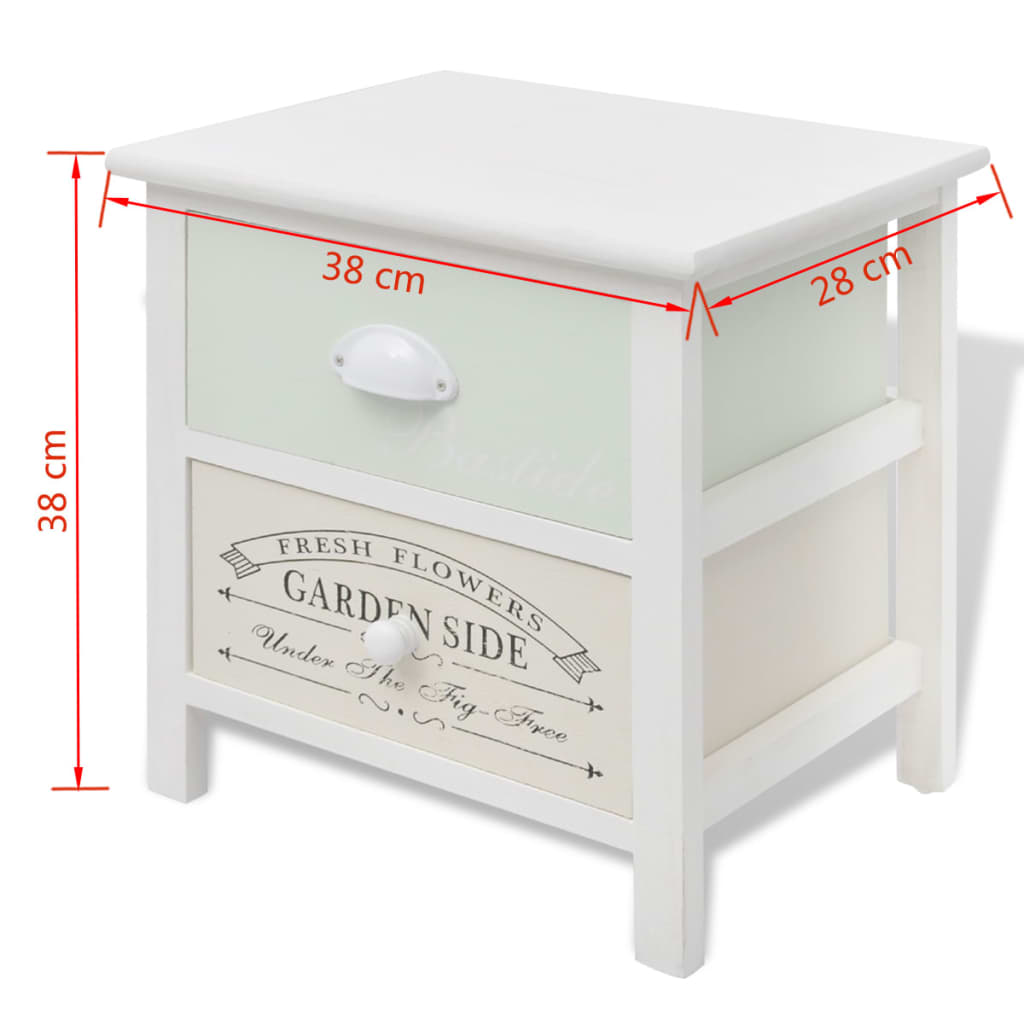 Table de chevet en style français 2 pcs Bois - XIOS