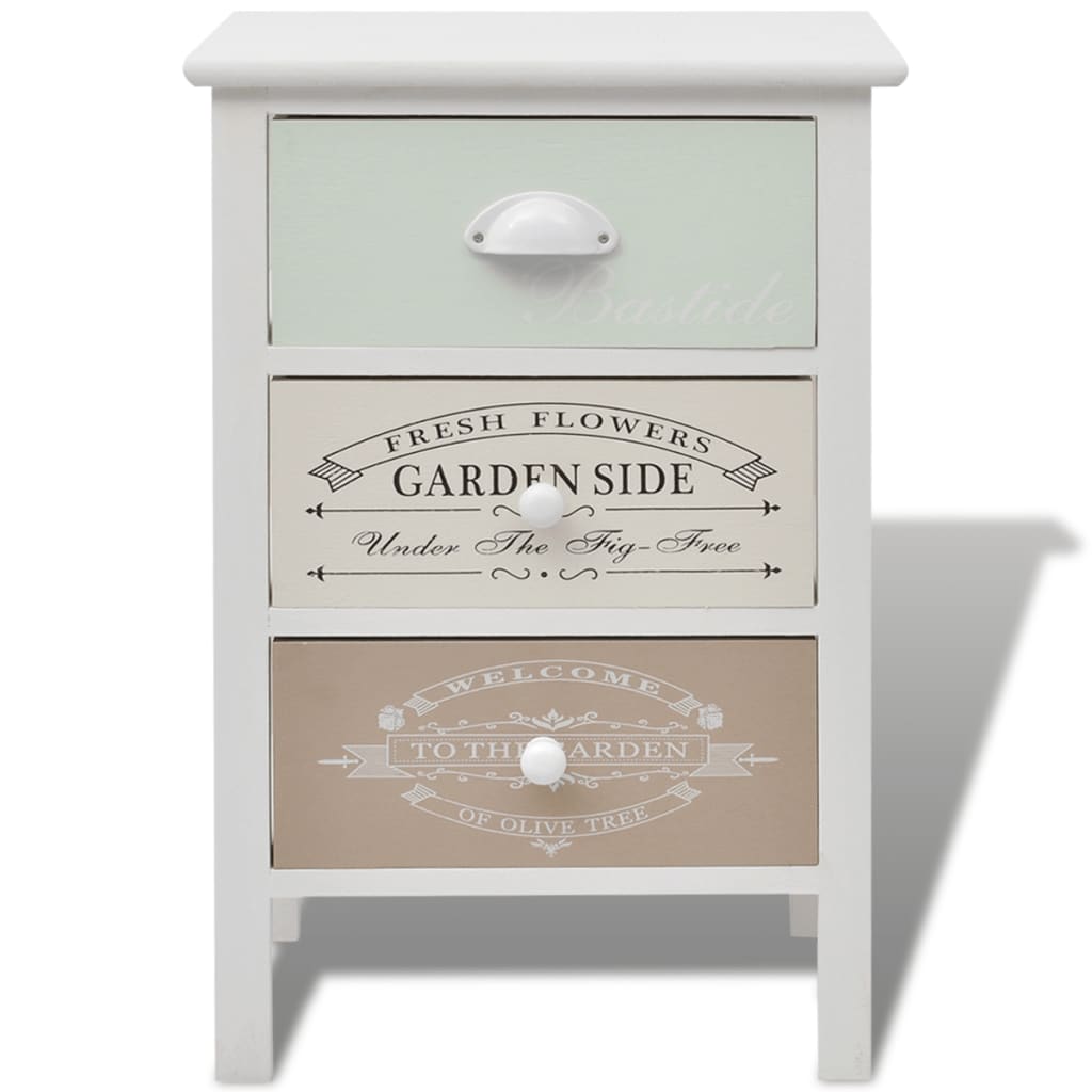 Armoire de rangement en style français 3 tiroirs Bois XIOS
