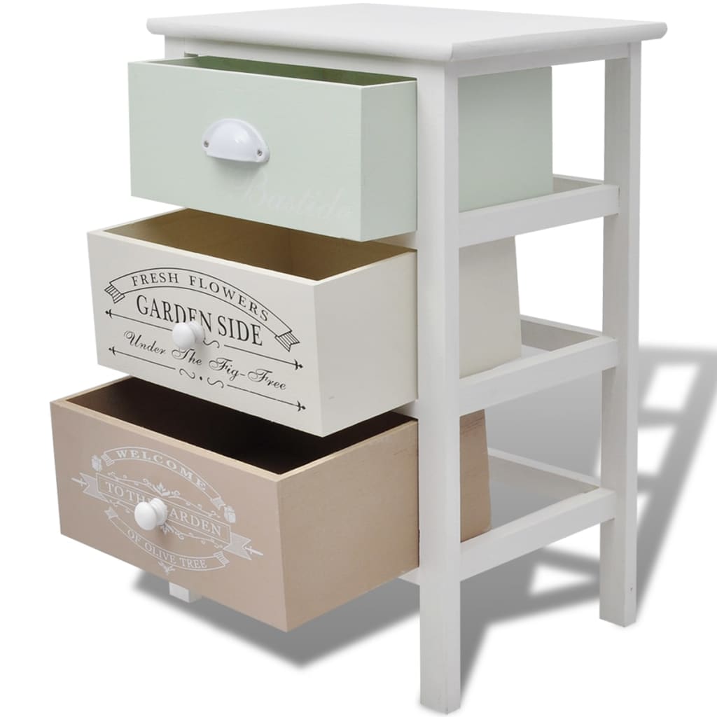 Armoire de rangement en style français 3 tiroirs Bois XIOS