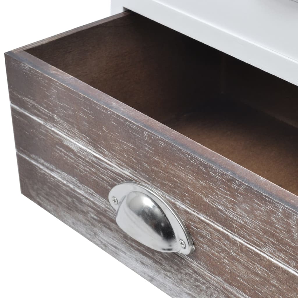 Table de chevet 2 pcs Marron et Blanc - XIOS