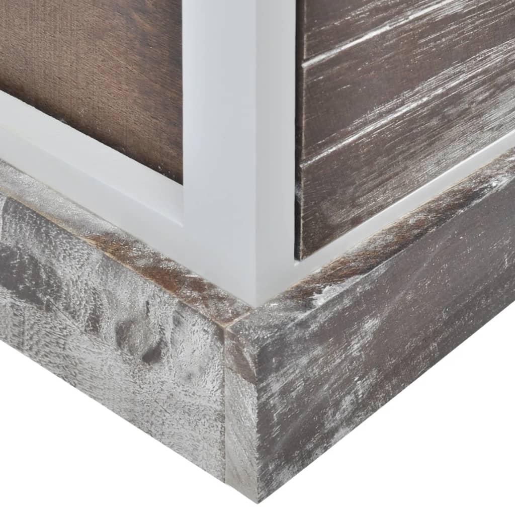 Table de chevet 2 pcs Marron et Blanc - XIOS