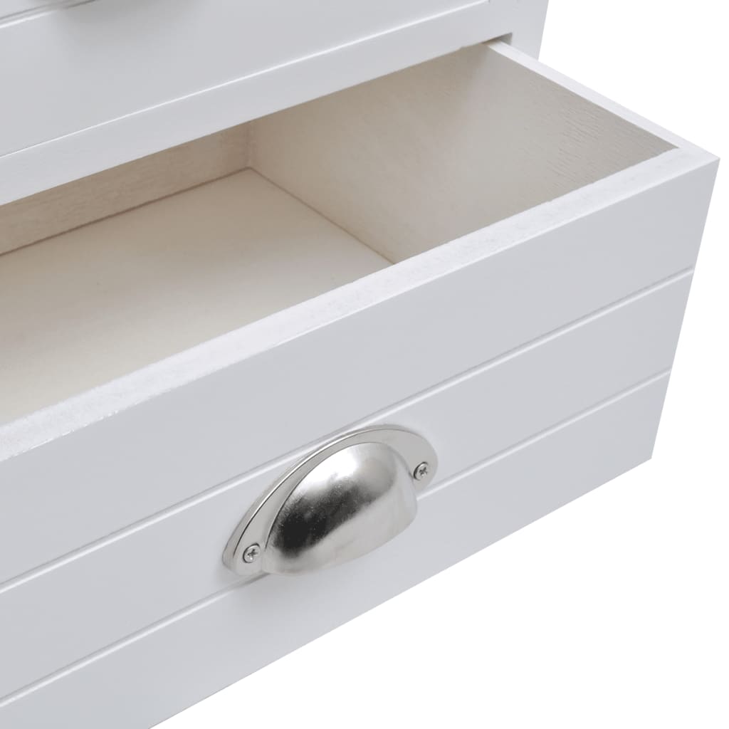 Table de chevet en style français 2 pcs Blanc - XIOS