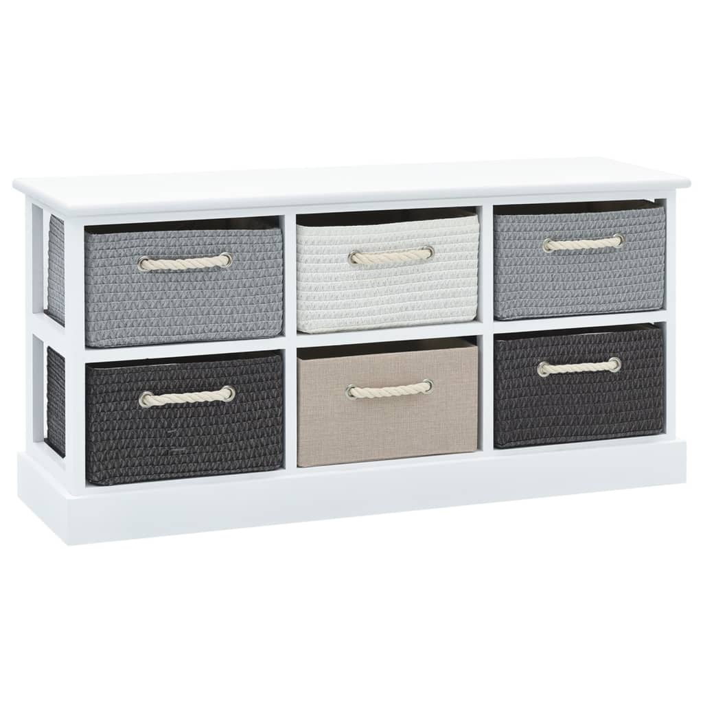Banc de rangement 6 tiroirs Bois - XIOS