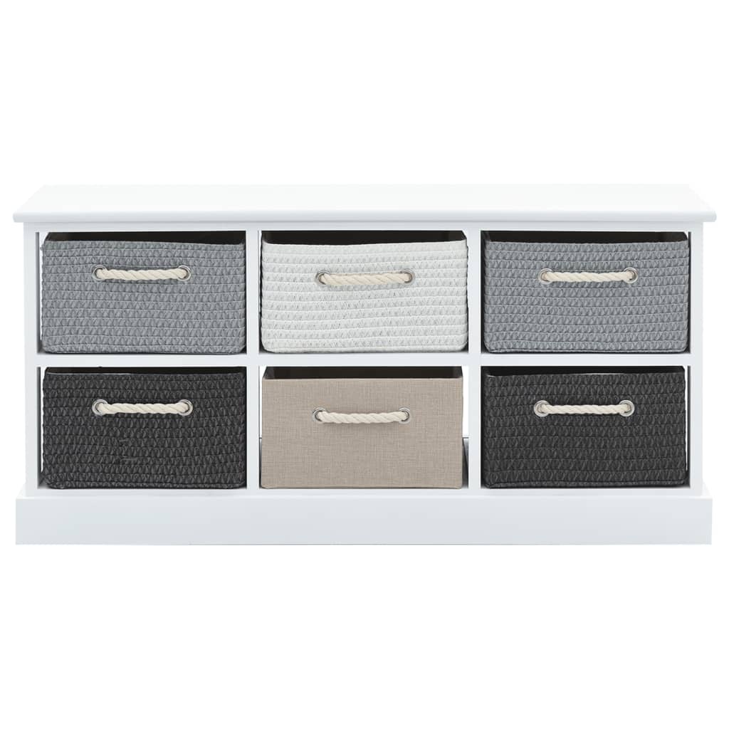 Banc de rangement 6 tiroirs Bois - XIOS