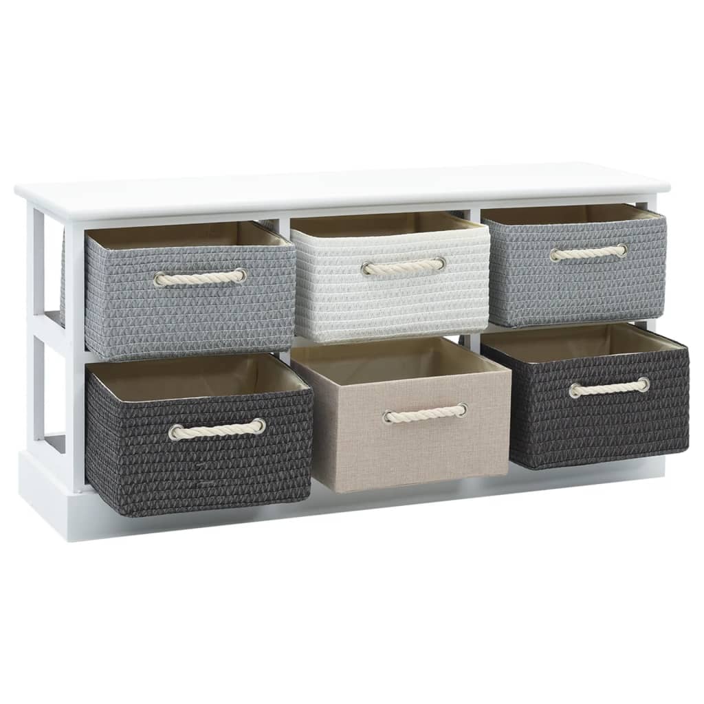 Banc de rangement 6 tiroirs Bois - XIOS