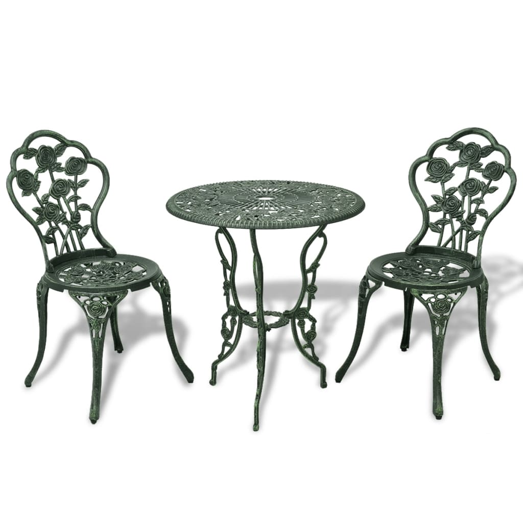 Ensemble de bistro 3 pcs Aluminium coulé Vert - XIOS