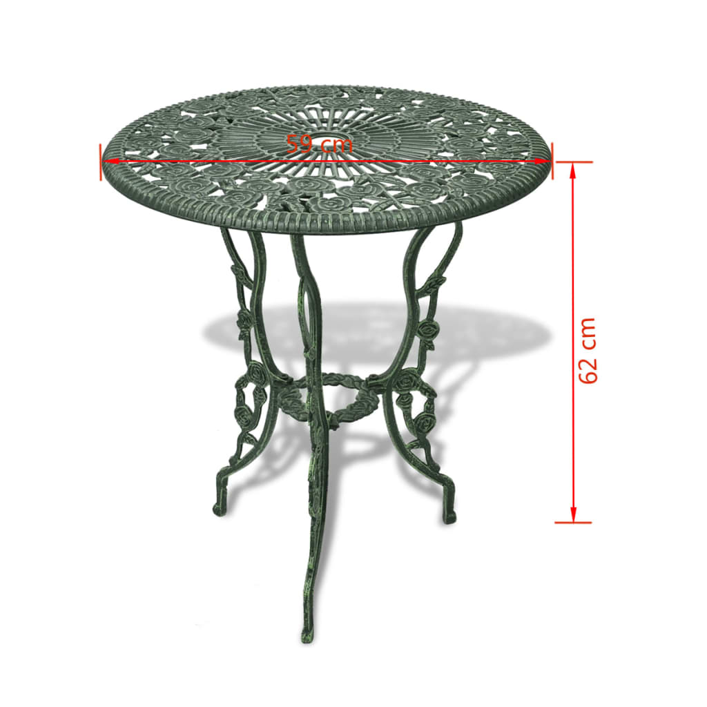 Ensemble de bistro 3 pcs Aluminium coulé Vert - XIOS