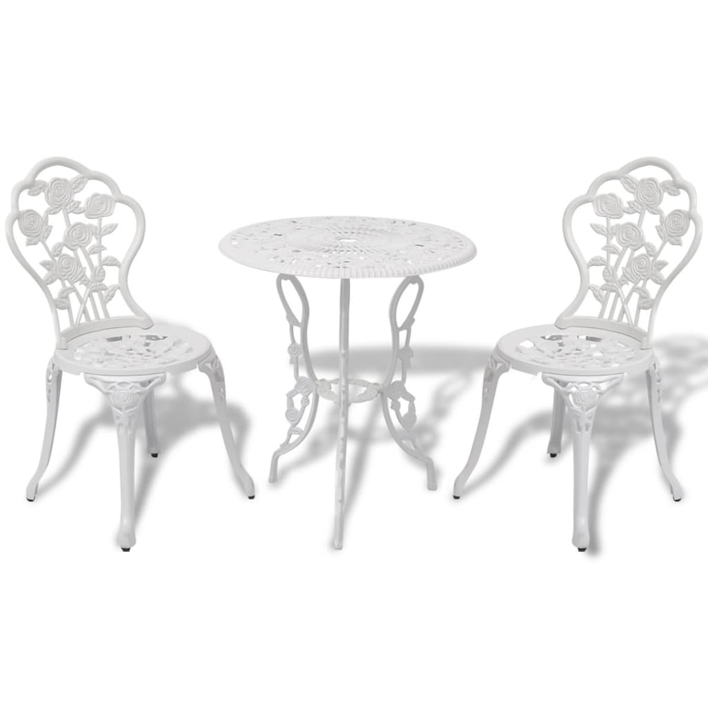 Ensemble de bistro 3 pcs Aluminium coulé Blanc - XIOS