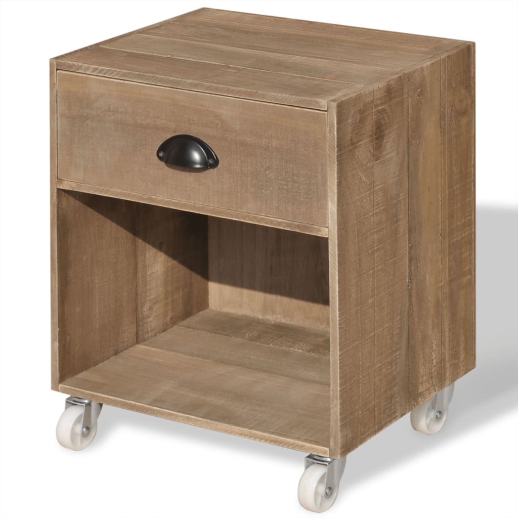 Table de chevet marron bois massif - XIOS