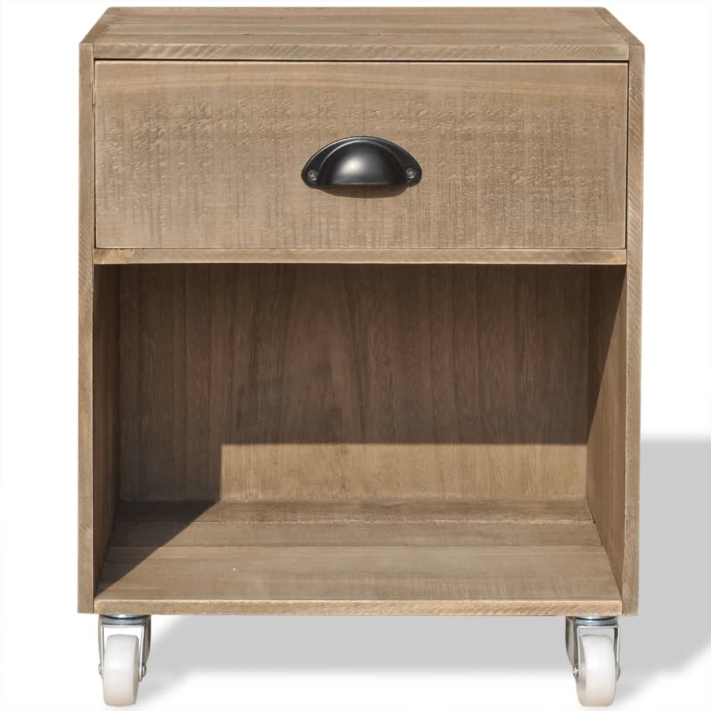 Table de chevet marron bois massif - XIOS
