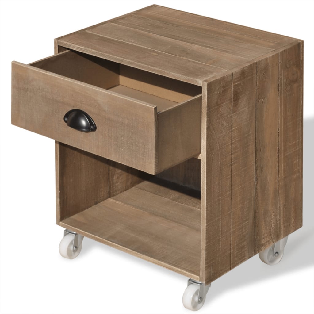 Table de chevet marron bois massif - XIOS
