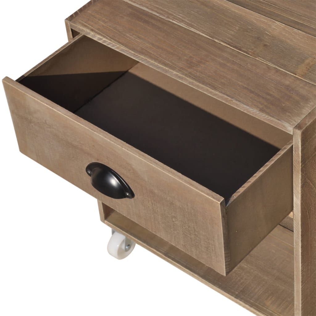 Table de chevet marron bois massif - XIOS