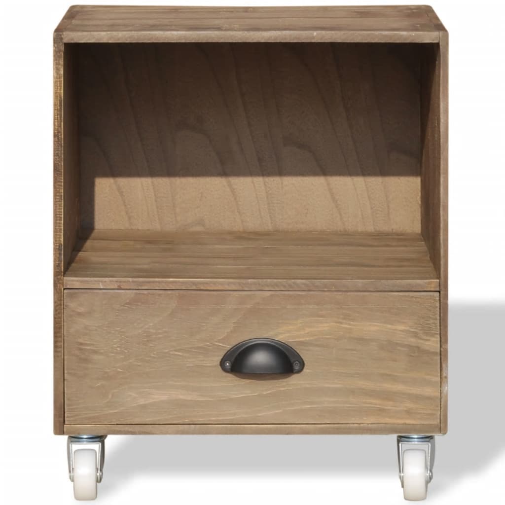 Table de chevet marron bois massif - XIOS
