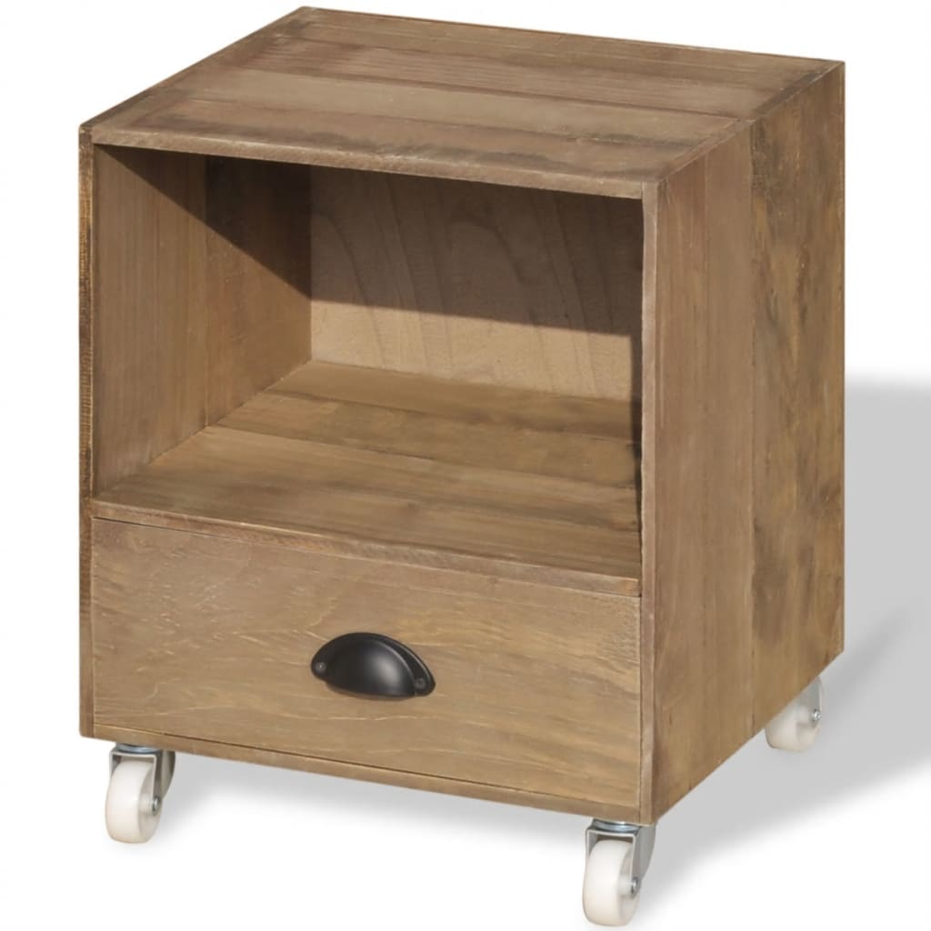 Table de chevet marron bois massif - XIOS