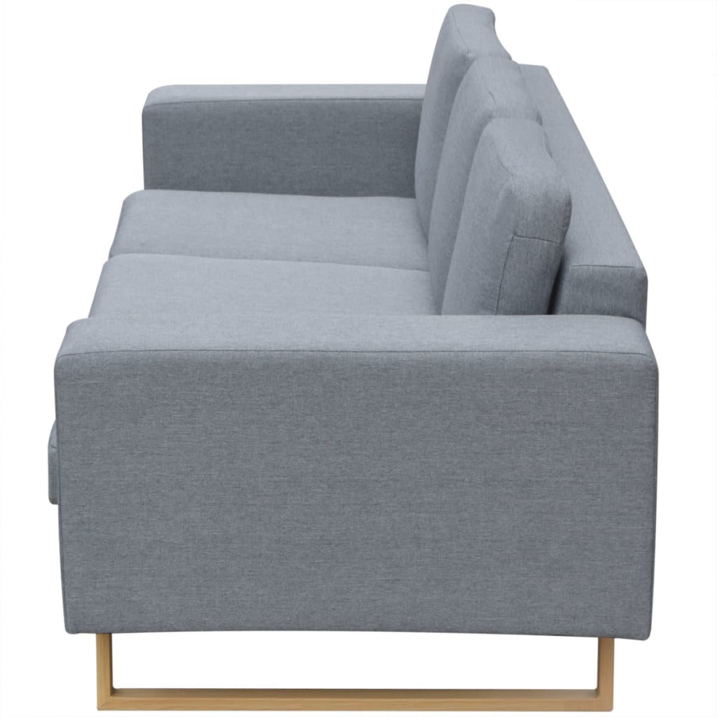Canapé avec 3 places tissu gris clair - XIOS