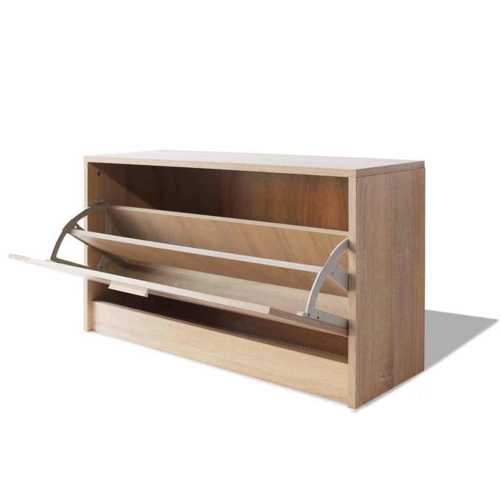 Banc à chaussures 80x24x45 cm Chêne - XIOS