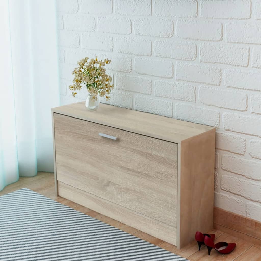 Banc à chaussures 80x24x45 cm Chêne - XIOS