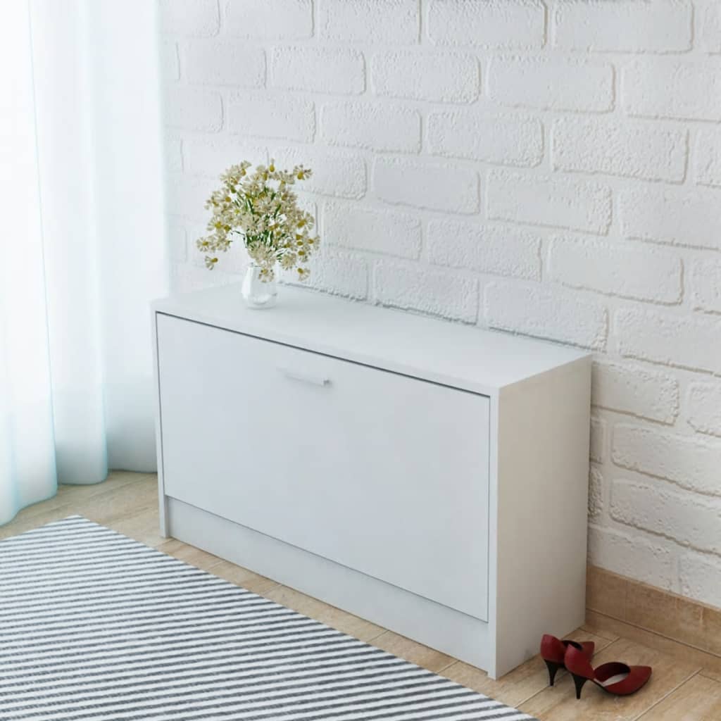 Banc à chaussures 80x24x45 cm Blanc - XIOS