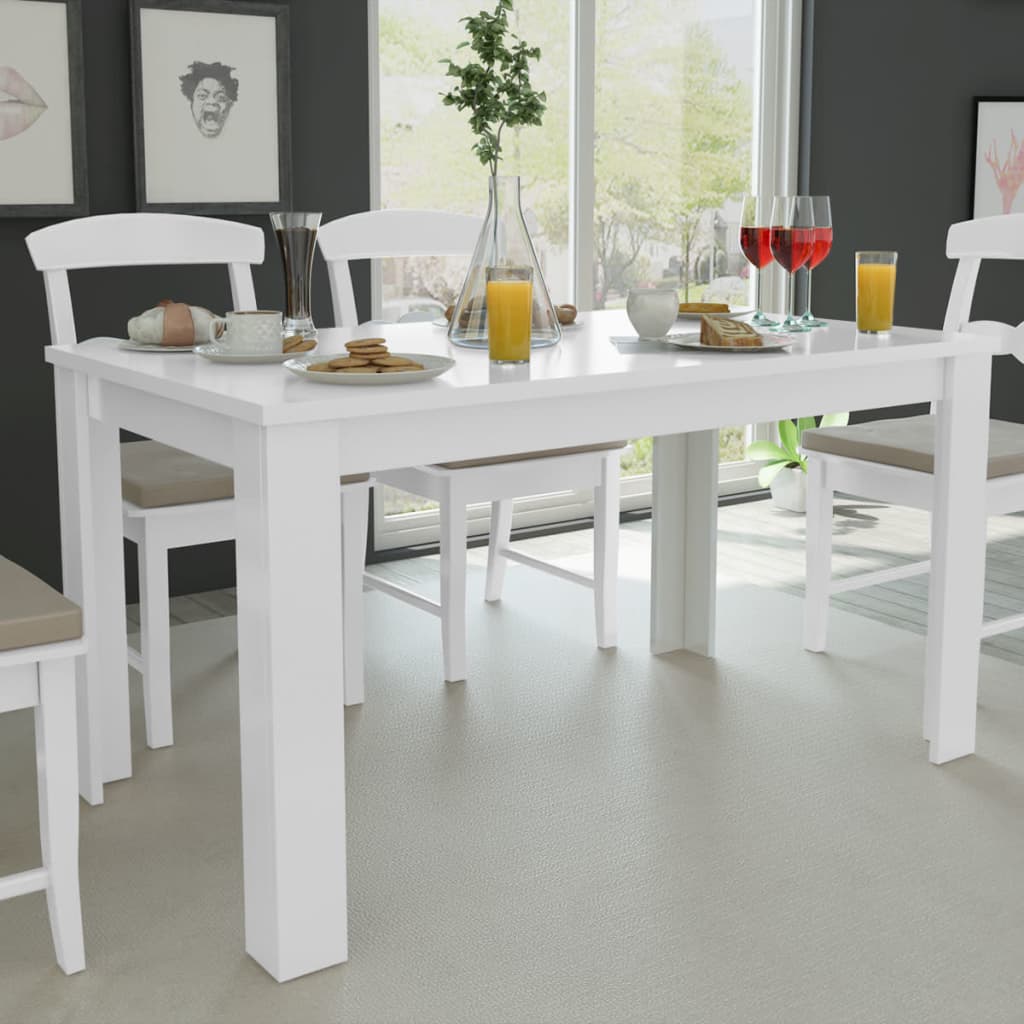Table à manger 140x80x75 cm blanc - XIOS