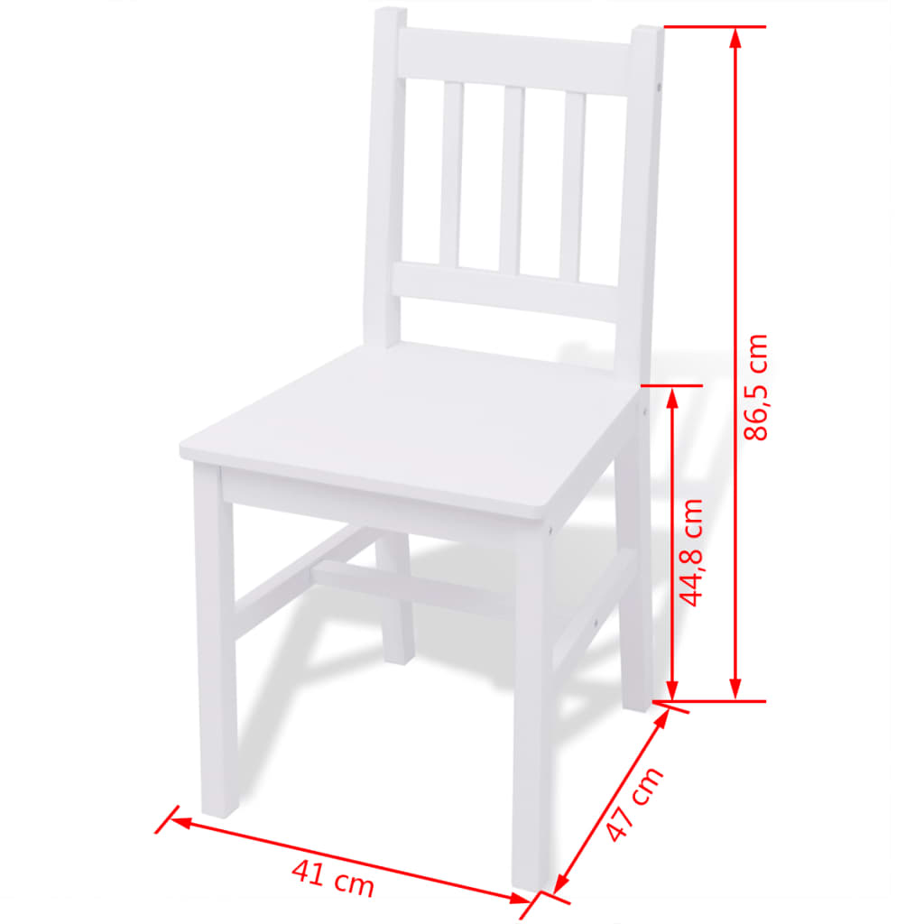 Jeu de salle à manger 7 pcs Pinède Blanc - XIOS
