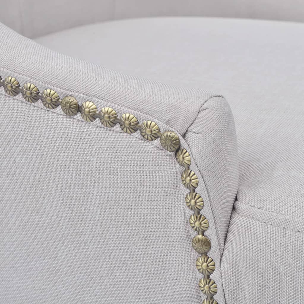 Chaises à manger lot de 4 gris crème tissu - XIOS