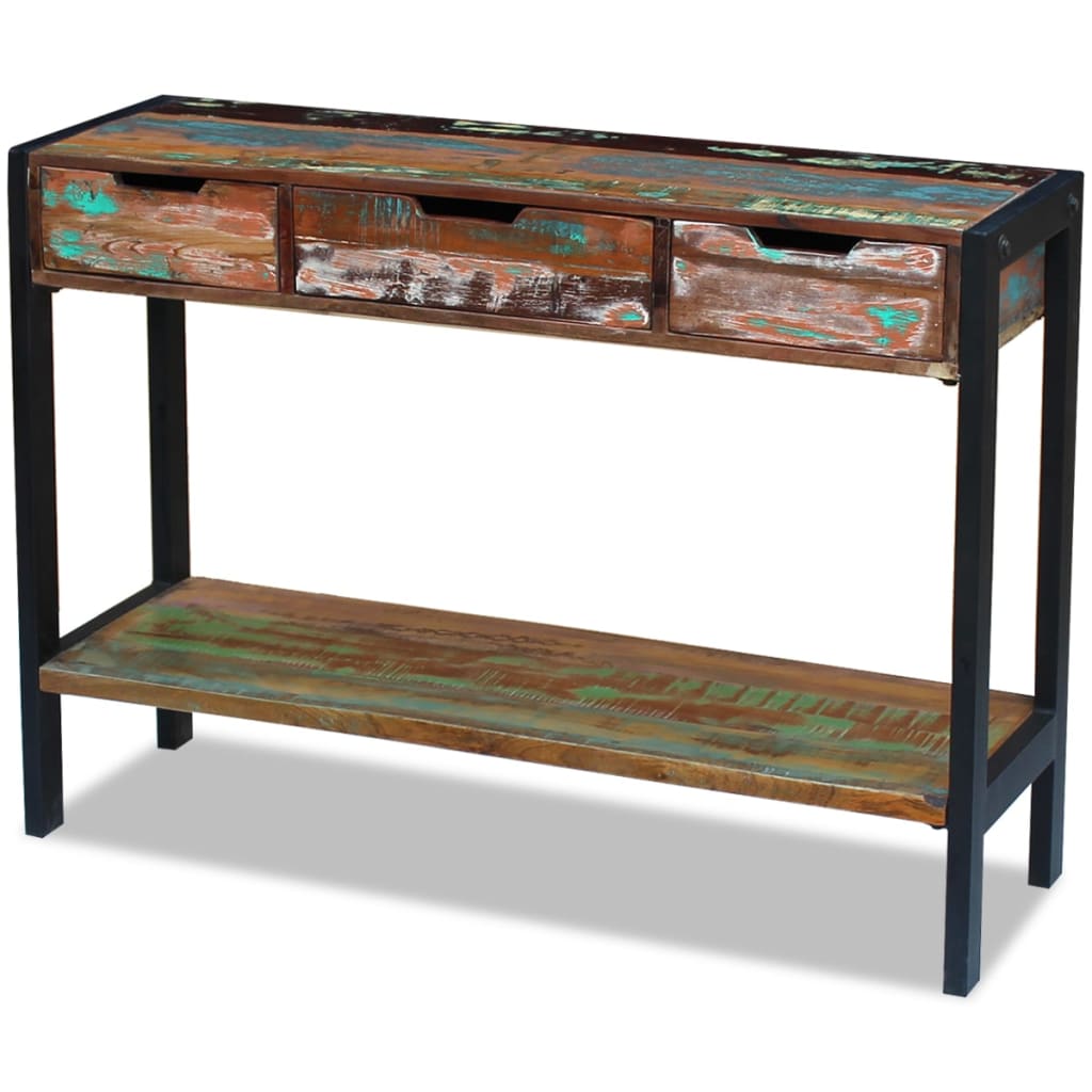 Buffet 3 tiroirs Bois de récupération massif - XIOS