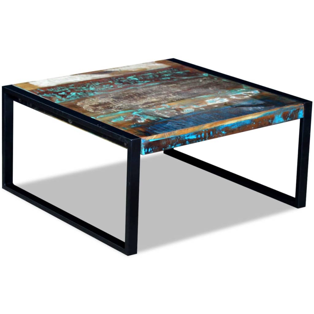 Table basse Bois de récupération massif 80x80x40 cm - XIOS