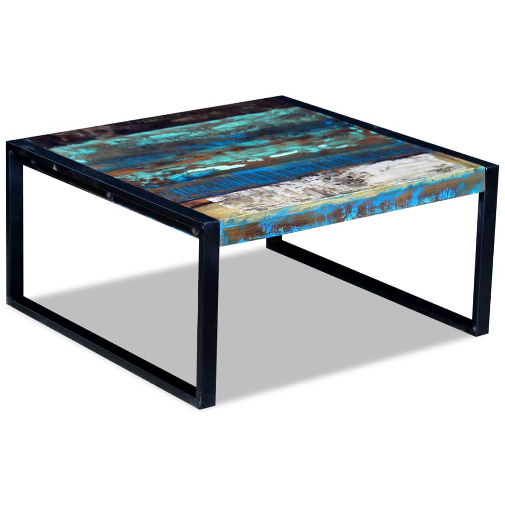 Table basse Bois de récupération massif 80x80x40 cm - XIOS
