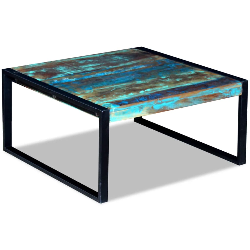 Table basse Bois de récupération massif 80x80x40 cm - XIOS
