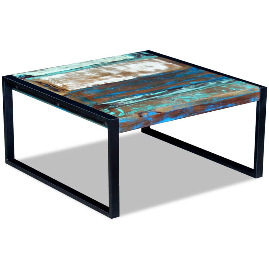 Table basse Bois de récupération massif 80x80x40 cm - XIOS