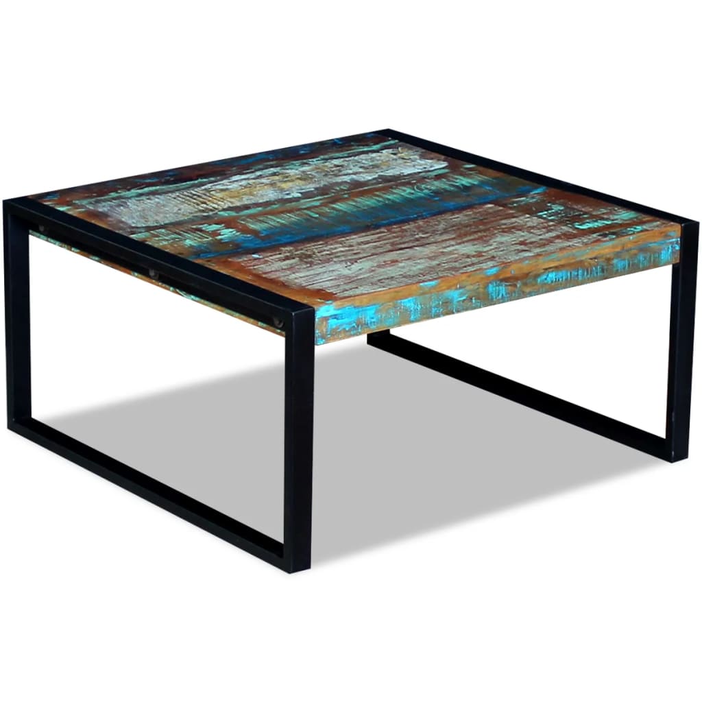 Table basse Bois de récupération massif 80x80x40 cm - XIOS