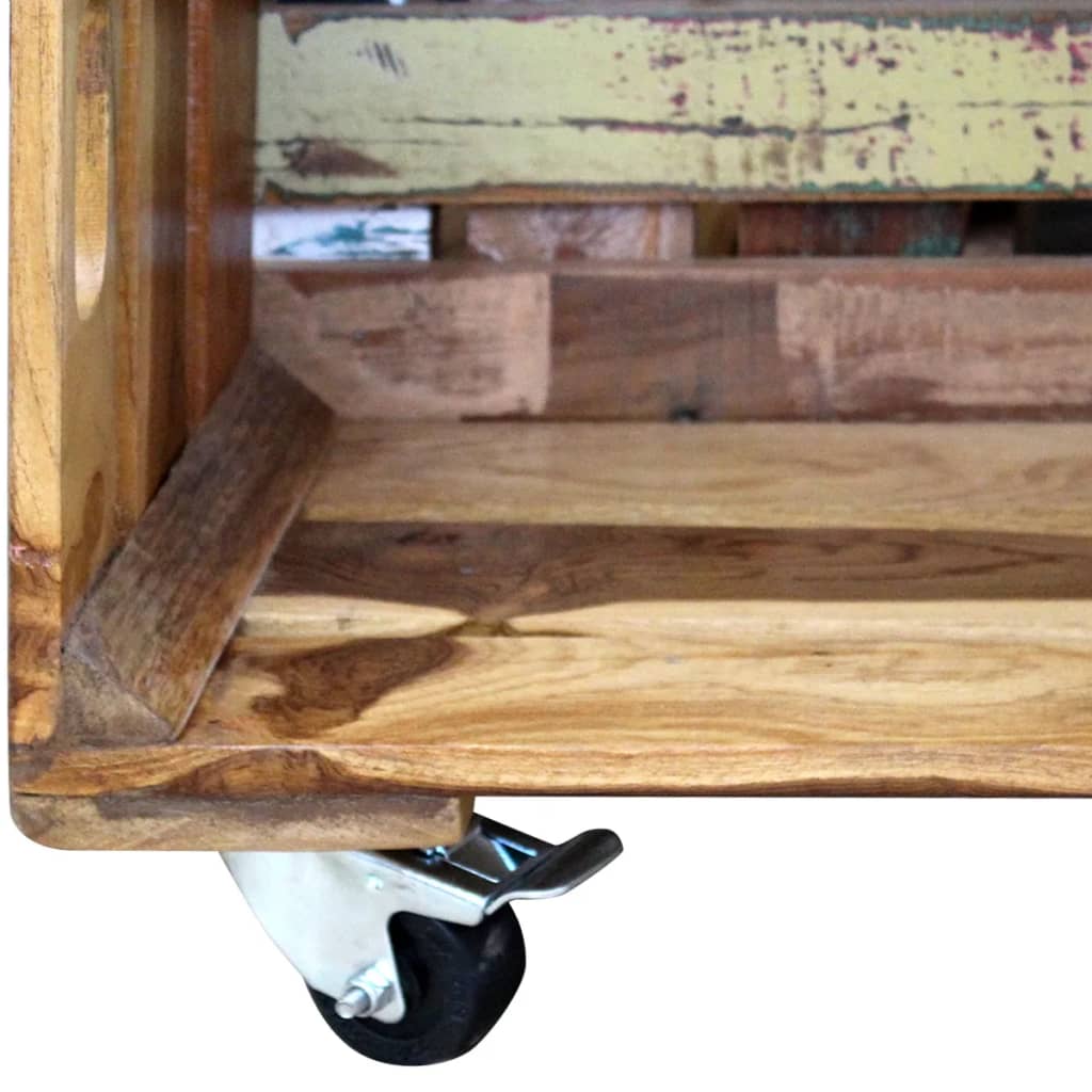Table basse Bois de récupération massif 70x70x35 cm - XIOS