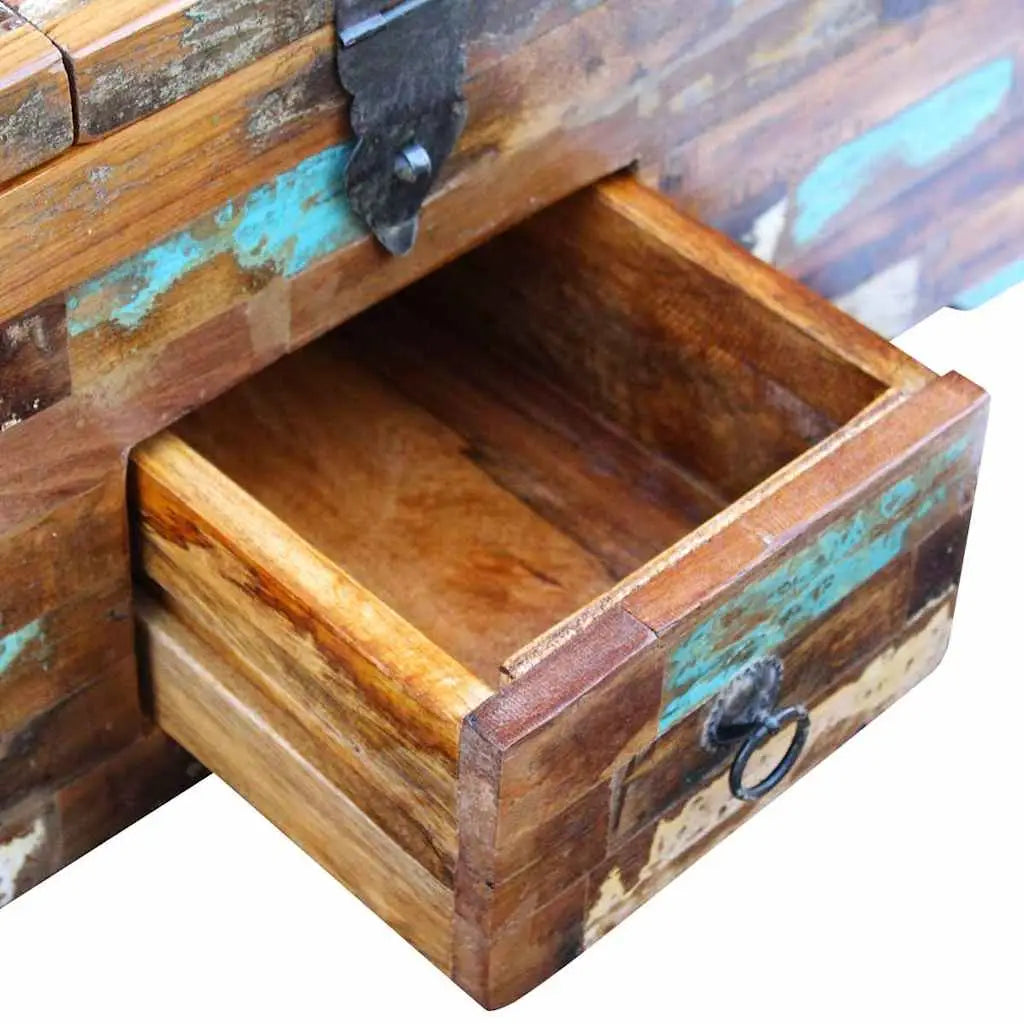 Coffre table basse Bois de récupération massif 80x40x35 cm - XIOS