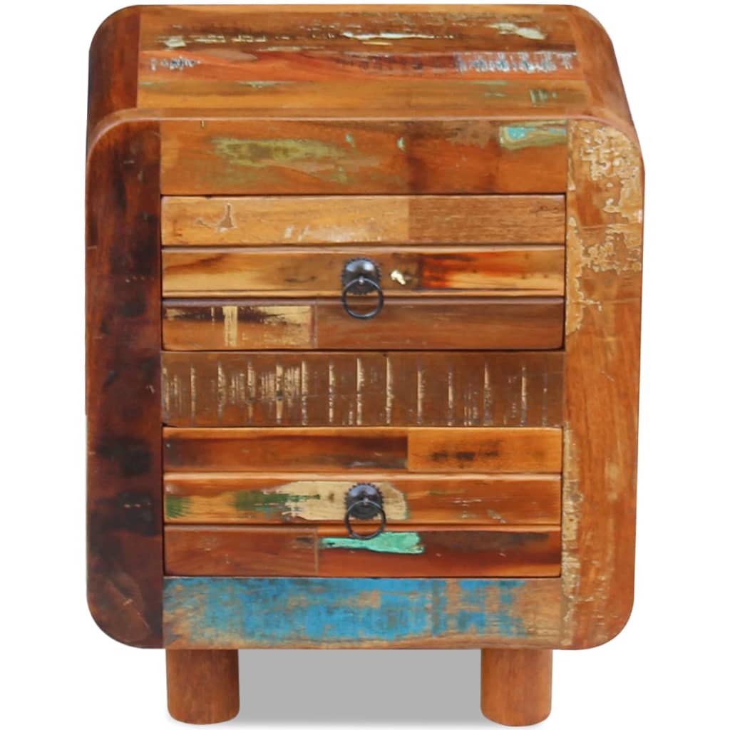 Table de chevet Bois de récupération massif 43x33x51 cm - XIOS