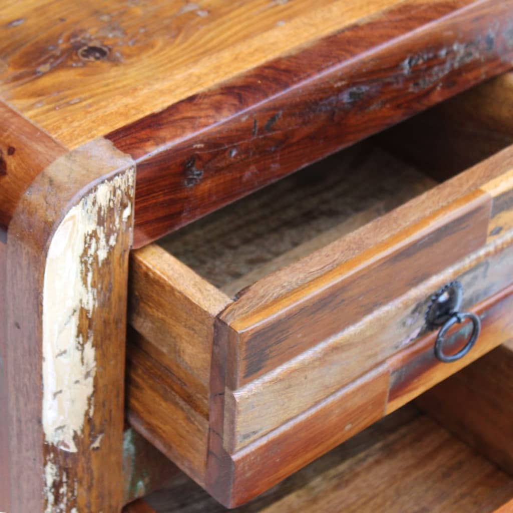 Table de chevet Bois de récupération massif 43x33x51 cm - XIOS