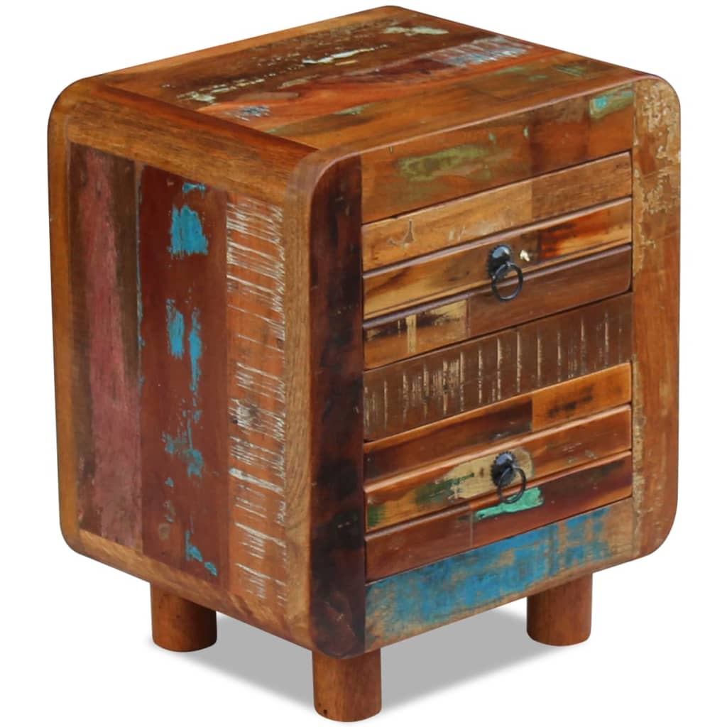Table de chevet Bois de récupération massif 43x33x51 cm - XIOS