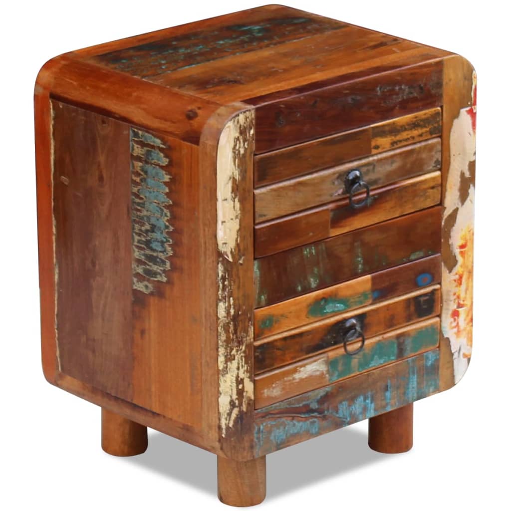 Table de chevet Bois de récupération massif 43x33x51 cm - XIOS