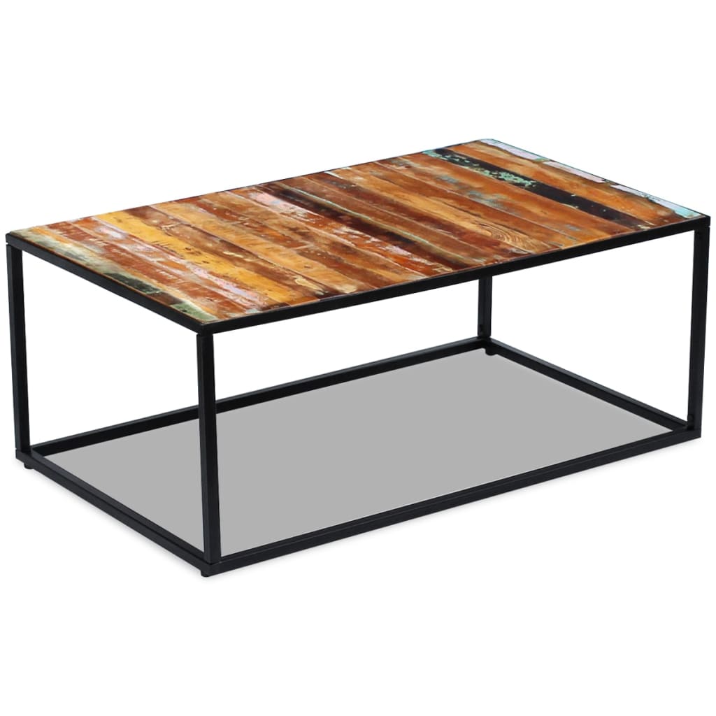 Table basse Bois de récupération massif 100x60x40 cm - XIOS